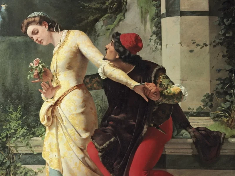 1827-Vincenzo Cabianca - Il corteggiamento